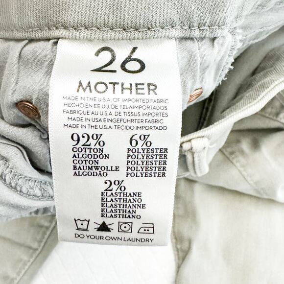 Mother The Lookout Blow Out Denim Jeans Gray/Green Size 26 - Picture 5 of 9